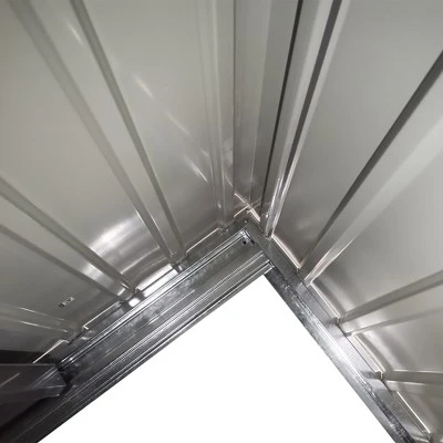 Outsunny 11' X 9' Steel Garden Storage Shed Outdoor Metal Lean To Tool House With Double Sliding Lockable Doors & 2 Air Vents - Image 5