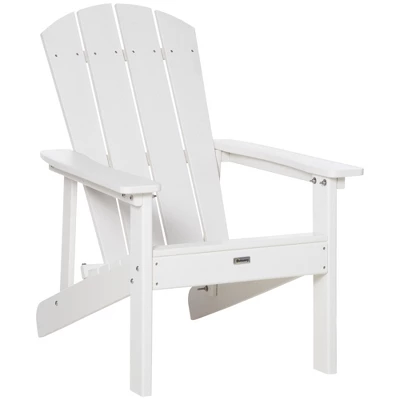 Outsunny Plastic Adirondack Chair, Outdoor Fire Pit Seating HDPE Lounger Chair With High Back And Wide Seat For Patio, Backyard, Garden - Image 8