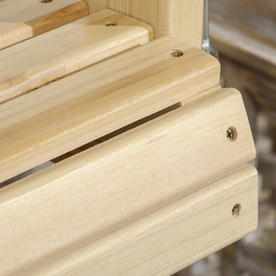 Outsunny 2-Seater Hanging Porch Swing, Outdoor Patio Swing Bench With Metal Chains, For Deck, Patio, Garden, Backyard - Image 5