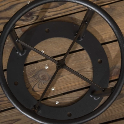 Outsunny Wood Splitter, Steel Manual Firewood Kindling Splitter, Log Splitter Wedge Cutter For Home, Camp, Outdoors, Black - Image 4