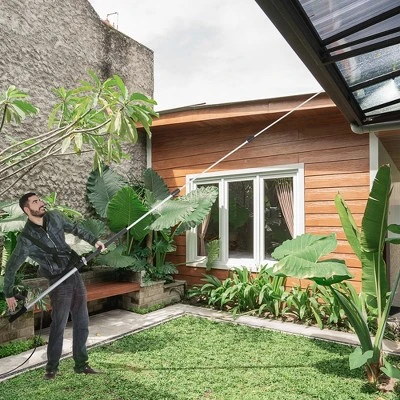 Outsunny 18' High Pressure Power Washer Telescoping Lance Extension Wand With 3/8 Inch Quick Connection, 2 Spray Nozzle Tips - Image 2