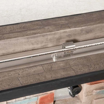 Outsunny Outdoor Propane Fire Pit Table Faux Brown Ledge Stone 48-inch Rectangle Fire Table, 50,000BTU Auto Ignition Gas Firepits - Image 4