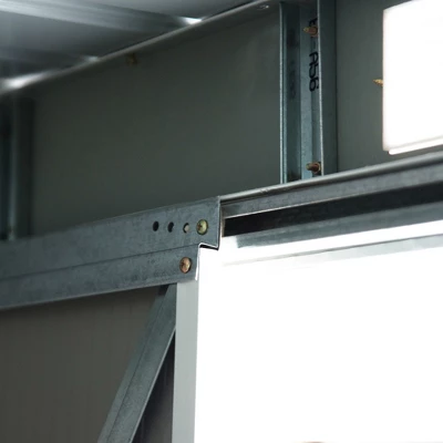 Outsunny 9' X 4' Metal Garden Storage Shed Tool House With Sliding Door Spacious Layout & Durable Construction For Backyard, Patio, Lawn - Image 4