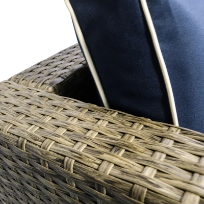 Outsunny 6 Pieces Outdoor PE Rattan Sofa Set, Sectional Conversation Wicker Patio Couch Furniture Set With Cushions And Coffee Table - Image 5