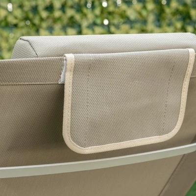 Outsunny Rocking Chair, Zero Gravity Patio Chaise Garden Sun Lounger, Outdoor Reclining Rocker Lounge Chair With Detachable Pillow For Lawn, Patio Or Pool - Image 4