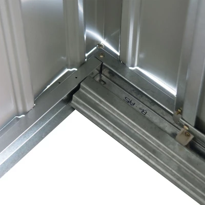 Outsunny 7' X 4' Steel Storage Shed Organizer, Garden Tool House With 4 Vents And 2 Easy Sliding Doors For Backyard, Patio, Garage, Lawn, Green - Image 5