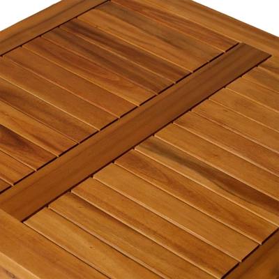 Outsunny 6 Piece L Shape Garden Sofa Set Solid Acacia Wood Garden Furniture Set With A Coffee Table For Yard And Bistro - Image 3