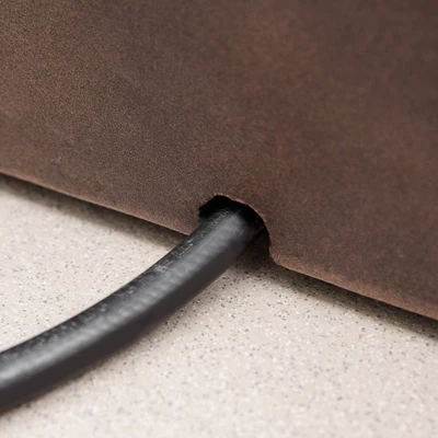 Outsunny 56" Firepit Table For Outside, 50,000 BTU Large Rectangular Stone Gas Firepit With Lava Rocks & Rain Cover, Fits 20lb Tank, Brown - Image 5