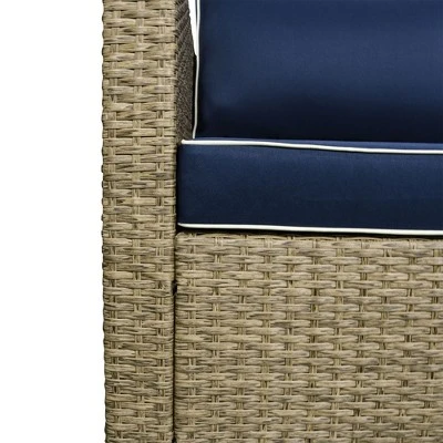 Outsunny 6 Pieces Outdoor PE Rattan Sofa Set, Sectional Conversation Wicker Patio Couch Furniture Set With Cushions And Coffee Table - Image 7