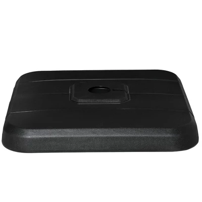 Outsunny 4 Pieces Square Patio Umbrella Base Stand, Outdoor Cantilever Offset Umbrella Weights, 198lb Capacity Water Or 286lb Capacity Sand, Black - Image 4