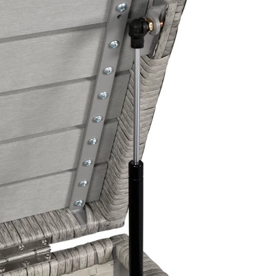 Outsunny 4 Piece Patio Furniture Set, Outdoor Sofa Set With 2 Loveseats, Cushions, Coffee Table, Storage Side Table, PE Rattan Wicker, Gray - Image 6