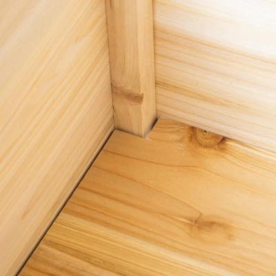 Outsunny Raised Garden Bed Set Of 3, Elevated Wood Planter Box With Legs And Bed Liner For Grow Vegetables, Herbs, And Flowers, Natural - Image 5