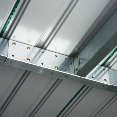 Outsunny 9' X 4' Metal Garden Storage Shed Tool House With Sliding Door Spacious Layout & Durable Construction For Backyard, Patio, Lawn - Image 5