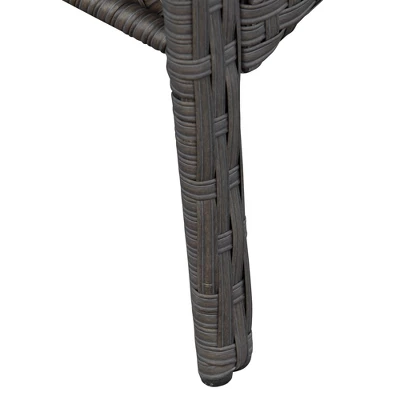 Outsunny 4-Piece Outdoor Wicker Sofa Set, Outdoor PE Rattan Conversation Furniture With 4 Chairs & Table, Water-Fighting Material - Image 5