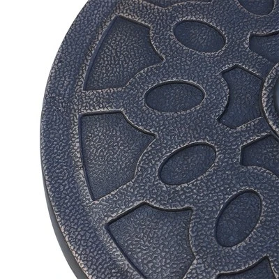 Outsunny 18" 26 Lbs Round Resin Umbrella Base Stand Market Parasol Holder With Beautiful Decorative Pattern & Easy Setup, For Φ1.5", Φ1.89" Pole, For Lawn, Deck, Backyard, Garden, Bronze - Image 5