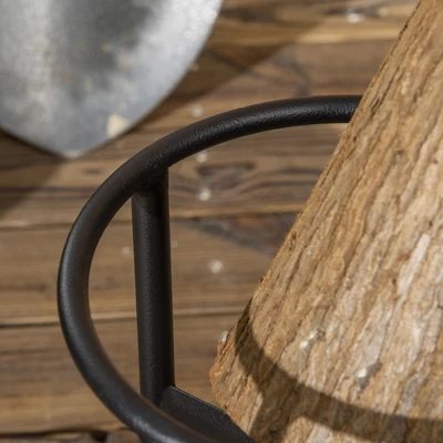 Outsunny Wood Splitter, Steel Manual Firewood Kindling Splitter, Log Splitter Wedge Cutter For Home, Camp, Outdoors, Black - Image 5