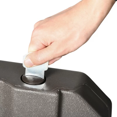 Outsunny 4-Piece 175lb Cantilever Patio Umbrella Base Weights For Offset Hanging Umbrella, HDPE Umbrella Weights For Cross Base Stand, Brown - Image 4