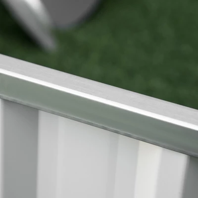 Outsunny 3x3ft Galvanized Raised Garden Bed, Steel Planter For Outdoor Plants, No Bottom W/ A Pairs Of Glove For Backyard, Patio To Grow Vegetables, Herbs, And Flowers - Image 5