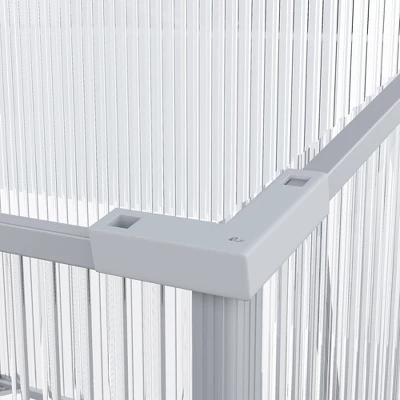 Outsunny Mini Greenhouse Kit, 71" Outdoor Cold Frame With Adjustable Roof, Polycarbonate & Aluminum Frame - Image 5