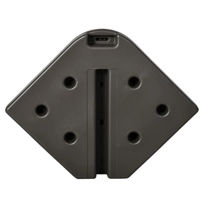 Outsunny 4-Piece 175lb Cantilever Patio Umbrella Base Weights For Offset Hanging Umbrella, HDPE Umbrella Weights For Cross Base Stand, Brown - Image 5