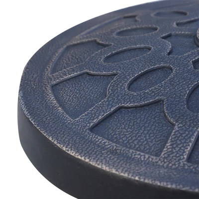 Outsunny 18" 26 Lbs Round Resin Umbrella Base Stand Market Parasol Holder With Beautiful Decorative Pattern & Easy Setup, For Φ1.5", Φ1.89" Pole, For Lawn, Deck, Backyard, Garden, Bronze - Image 4