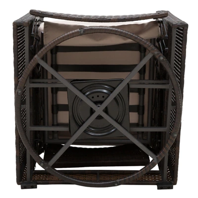 Outsunny Patio PE Rattan Wicker Recliner Chair With 360° Swivel, Soft Cushion, Lounge Chair For Patio, Garden, Backyard - Image 6